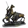 Image 9 : Buffalo Hunt Bronze Statue on marble base