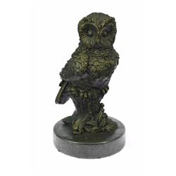 Beautiful Pure Hotcast Bronze Owl Statue (6"X3")