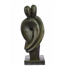 Couple Higgins Bronze Sculpture (14"X6")