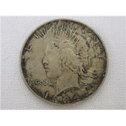 1924 silver coin peace one dollar