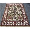 Earth tone handmade lush pile Meshg-Abad design Rug (72"X50")