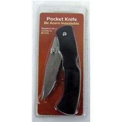Stainless steel blade folding pocket knife
