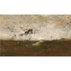 Alexander Helwig Wyant (1836-1892), American, FIGURE IN A CLEARING,, Oil on canvas; signed lo...