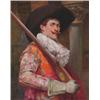 Image 1 : Alexis de Andreis, (19th/20th Century), Belgian, CAVALIER WITH HIS RIFLE, Oil on canvas; sign...