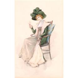 Edward T** Duncan, (19th/20th Century), British, A BREAKER OF HEARTS, Watercolour; signed wit...