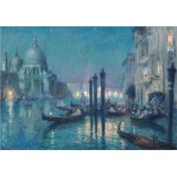 Claude Marks (fl.1899-1915), British/French, GRAND CANAL VENICE, Watercolour and gouache; signe...