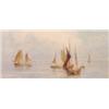 Image 1 : Charles Sim Mottram, (1850-1910), British, FISHING BOATS AT DAWN, Watercolour; signed lower l...