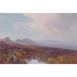 Frederick John Widgery, (1861-1942), British, CATTLE GRAZING ON THE MOORS, Gouache; signed lo...