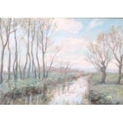 Claude Marks (fl.1899-1915), British/French, EXETER CATHEDRAL AFTER A SNOWSTORM; A SUSSEX DYKE...