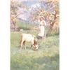 Image 1 : Joseph Kirkpatrick, (1872-1930), British, IN THE ORCHARD, Watercolour; signed lower right, ti...