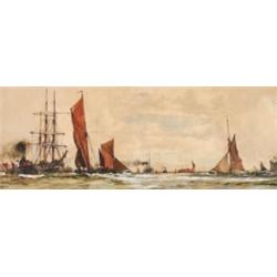 Charles Dixon (1872-1934), British, BARKING REACH, Watercolour; signed, titled and dated 03 low...