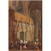 Image 2 : Samuel Prout (1783-1852), British, FIGURES AT A CATHEDRAL PORTAL; FIGURES PRAYING IN A CATHEDRA...