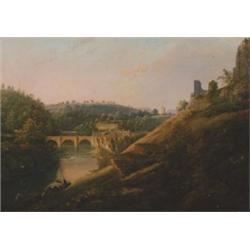 18th/19th Century British, RICHMOND YORKS, Oil on canvas; bears signature and date, Thos. Gains...
