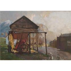 William Heaton Cooper, (1903-1995) , British, THE CART SHED, Oil on canvas; signed lower left...