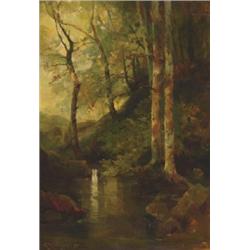 Charles John Collings, (1848-1931), British, IN THE GLOW, CHUDLEIGH, Oil on canvas; signed an...