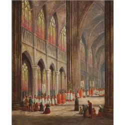 Manner of Henry Schafer, (19th Century), British/French, NOTRE DAME, ROUEN, Oil on canvas lai...