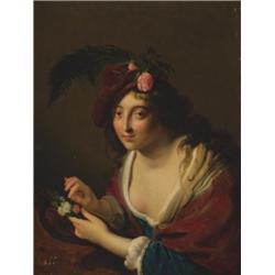 William Standish (fl.1859), British, FLORA, Oil on canvas; signed and dated 1857 lower left, ...