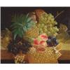 Image 1 : Ellen Ladell (1853- ), British, STILL LIFE OF FRUIT IN A BASKET, Oil on canvas; signed with mon...