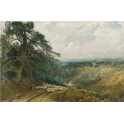 Frederick Hines (fl.1875- ), British, NEAR LEITH HILL, SURREY, Oil on canvas; signed and dated...