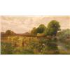 Image 1 : John Horace Hooper, (c. 1850- c.1899), British, HARVESTING ON THE ARUN, SUSSEX, Oil on canvas...