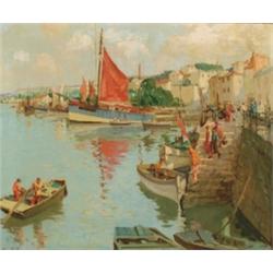 William Lee-Hankey, (1869-1952), British, ON THE BRITTANY COAST, Oil on canvas; signed lower...