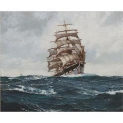 Montague J. Dawson, (1895-1973), British, HMS DREADNOUGHT,, Oil on canvas; signed lower lef...