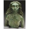 Image 1 : Sir Jacob Epstein (1880-1959), British, GIRL FROM BAKU, Bronze with green patina, Height 22"...