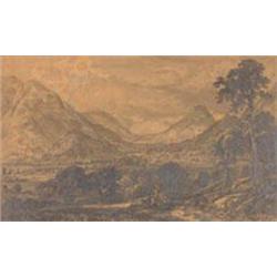 Robert Gibb (1801-1837), Scottish, CASTLE CRAIG AND, BORROWDALE,, CUMBERLAND, Pencil drawin...