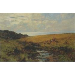 Alexander Kellock Brown (1849-1922), Scottish, HAYMAKERS, Oil on canvas; signed with initials l...