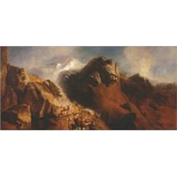 Manner of Richard Ansdell (1815-1885), Scottish, DEER HERD IN THE, HIGHLANDS, Oil on canvas...