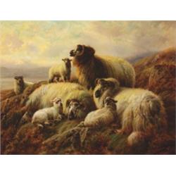 Robert Watson (1865-1916), Scottish, HIGHLAND SHEEP , Oil on canvas; signed and dated 1902 lowe...