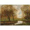 Image 1 : Willem Hendriks (1888-1966), Dutch, POLDER LANDSCAPE, AUTUMN, Oil on canvas; signed lower right...