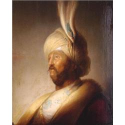 Manner of Jan Lievens (School of Rembrandt) (1607-1674), Dutch, THE ORIENTAL, Oil on panel; ins...
