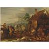 Image 1 : Jan Jacobsz van der Stoffe (1611-1682), Dutch, FEUDAL SCUFFLE,, Oil on panel, 13.3" x 18.5"...