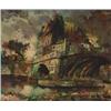 Image 1 : Olivier Foss (1920-), French/ American, PARISIAN BRIDGE, Oil on, canvas; signed upper right...