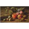 Image 2 : Jacques Delanoy (1820-1890), French, APPLES, PLUMS AND PEARS IN A LANDSCAPE; PEACHES, GRAPES AN...