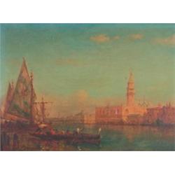 Felix Ziem (1821-1911), French, THE LAGOON, Oil on panel; signed lower left, 10.5" x 13.8" -...