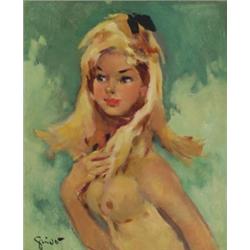 Pierre Grisot (1911- ), French, SOPHIE, Oil on canvas; signed lower left, titled verso, 18" x...