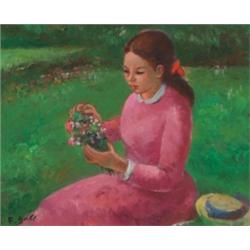 Francois Gall (1912-1987), French, LE BOUQUET, Oil on canvas; signed lower left, 8.7" x 10.6"...