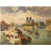 Image 1 : Henry Alphonse Barnoin, (1882-1935), French, LA SEINE A PARIS,, Oil on panel; signed lower...