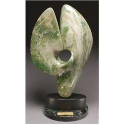 Antoine Poncet (1928- ), French, LIBELLAILES, Green marble; signed to the marble base, titled o...