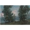 Image 1 : Attributed to Henri Joseph Harpignies (1819-1916) , French, TWILIGHT, Oil on canvas, 12" x 18...