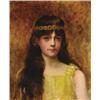 Image 1 : LTon Francois Comerre, (1850-1916), French, YOUNG HAREM GIRL,, Oil on canvas; signed upper...