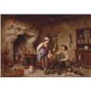 Image 1 : LTon Emile Caille (1836-1907), French, THE HUNTSMAN'S TALE,, Oil on panel; signed and dated 1...