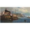 Image 1 : Charles Euphrasie Kuwasseg (1838-1904), French, FISHING BOATS UNLOADING IN A FRENCH PORT,, Oi...