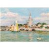 Image 1 : Edmond Marie Petitjean, (1844-1925), French, LA ROCHELLE, 1908, Oil on canvas; signed lower r...