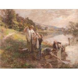 Auguste RenT Francois Rodin (1840-1917), French, BACK VIEW OF A STANDING WOMAN WITH GOLDEN HAIR...