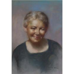 Pal Fried (1893-1976) , Hungarian, PORTRAIT OF THE ARTIST'S MOTHER, Colour pastel; signed lower...