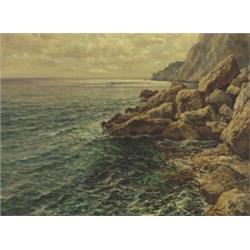 Cavaliere Michele Federico (1884-1966), Italian, MORNING, CAPRI,, Oil on canvas; signed lower...