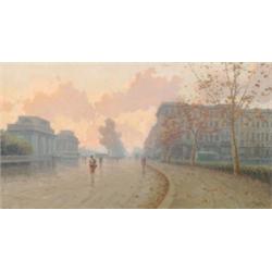 Aurelio Catti, (19th/20th Century), Italian, CONTINENTAL STREET SCENE, Oil on canvas; signed...